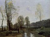 Canal in Picardi by Jean-Baptiste-Camille Corot